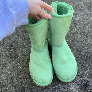 Green UGG Classic Short Boots